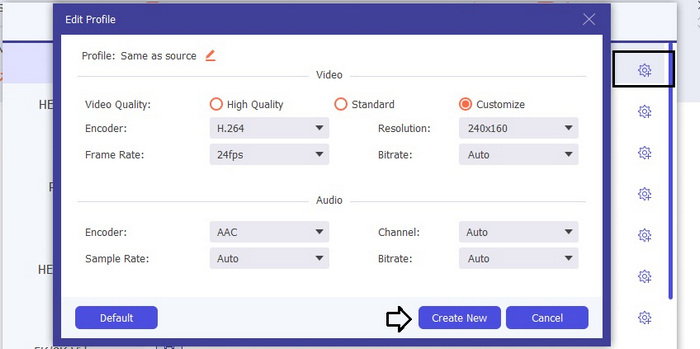 แก้ไขการตั้งค่า Video Converter Ultimate