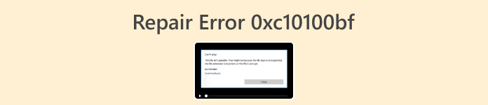 Error de reparación 0xc10100bf