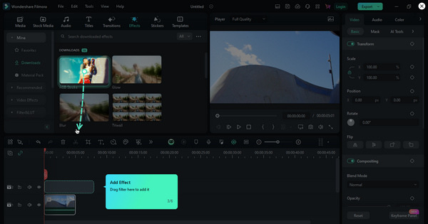 Wondershare Filmora Dodaj efekte