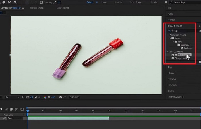 After Effects Rediger farge