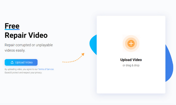Reparación de video EaseUS Subir un video
