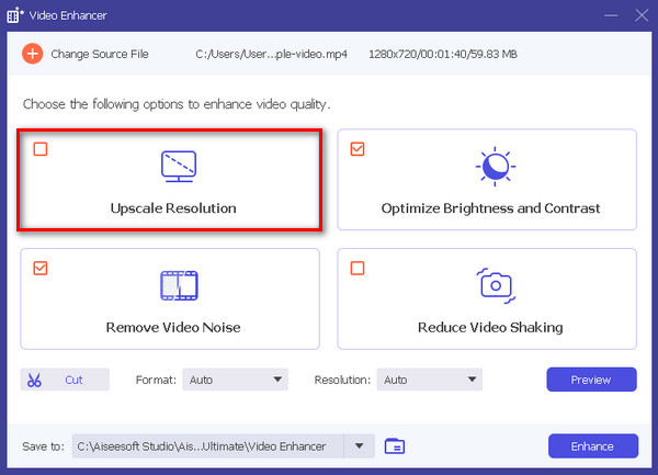 Το FVC Video Converter Ultimate Enhance Upscale Video