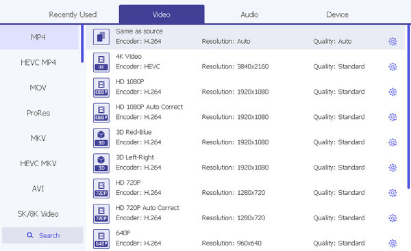 Convertitore video FVC Selezione definitiva