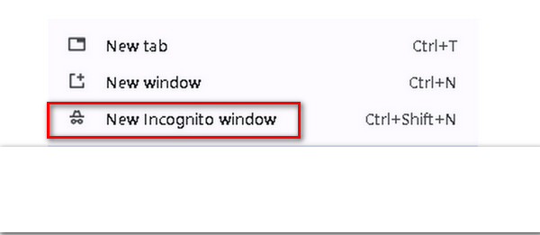 Modalità di navigazione in incognito Nuova finestra di navigazione in incognito