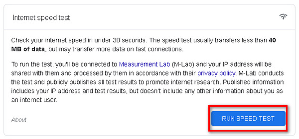 Prueba de velocidad de Internet