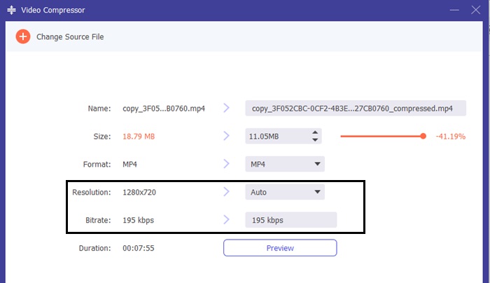 Chỉnh sửa Bitrate Video Converter ngoại tuyến