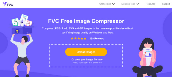 FCV Free Image Compressor Last opp bilder