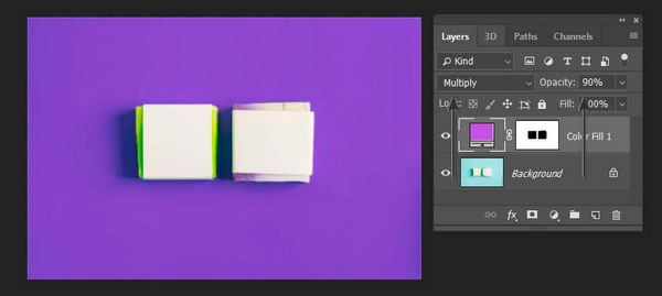 Photoshop cambia la combinación de colores de fondo