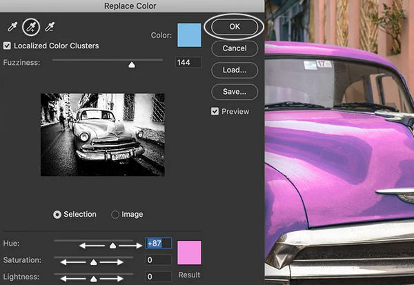 Photoshop วิธีการเปลี่ยนสี ปรับสี