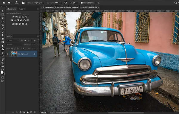 Photoshop วิธีเปลี่ยนสีภาพที่เปิดอยู่