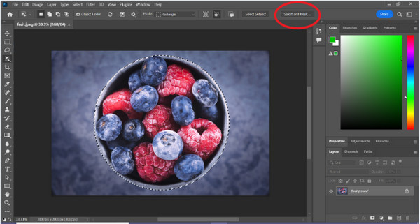 Photoshop Come ritagliare un'immagine Seleziona e maschera