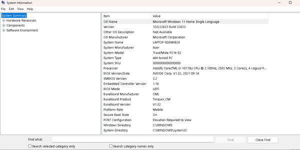 Verifique la información del sistema