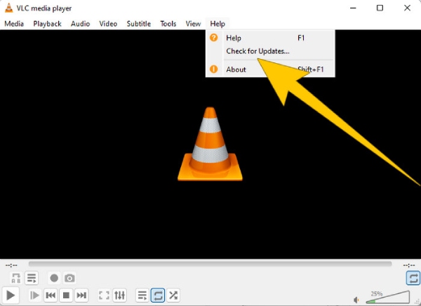 עדכן Media Player VLC