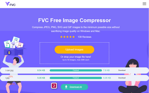 FVC Free Image Compressor ke stažení souborů