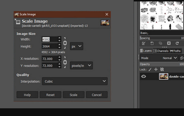 Compresor de imagini GIMP