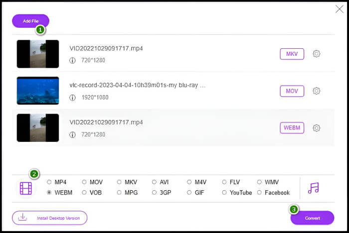 แปลง MP4 ออนไลน์ แปลง