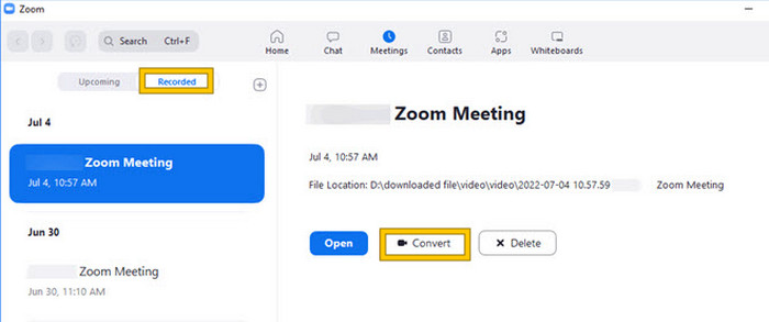 Converteer Zoom MP4-client