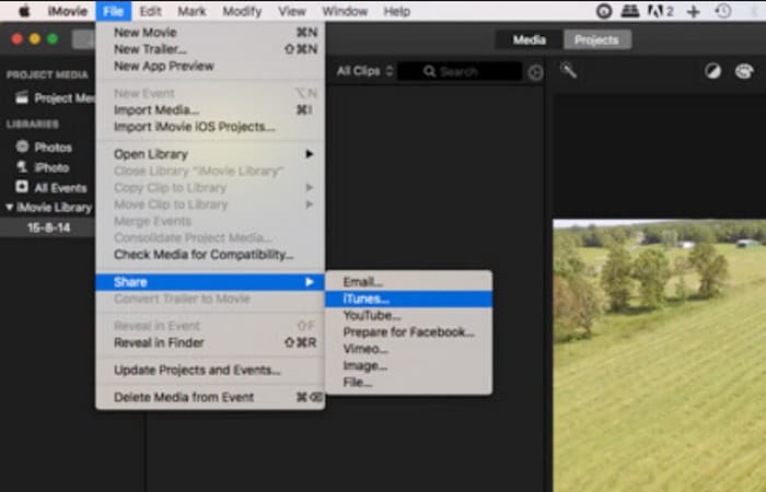 MP4 DVD iMovie iTunes Share