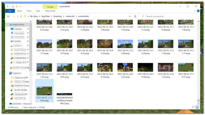 Screenshot Folder Access