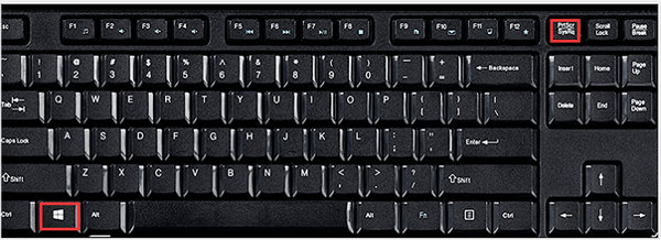 لقطة شاشة على مفتاح Dell Windows Key Shift S