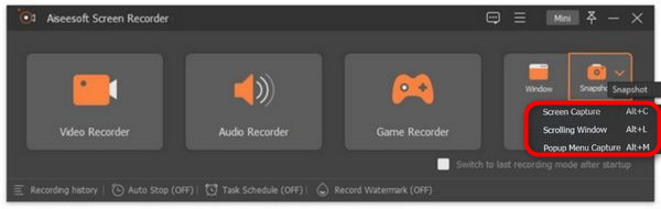 Fvc Screen Recorder Screenshot Options