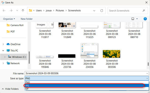 Save Screenshot Snipping Tool Save As