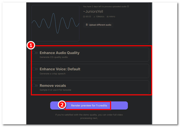 Seleziona attività e rendering