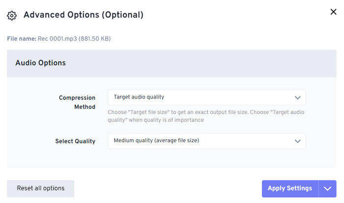 Adjust Compress Method