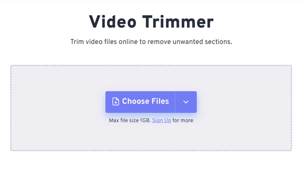 Freeconvert Video Trimmer Dodaj pliki