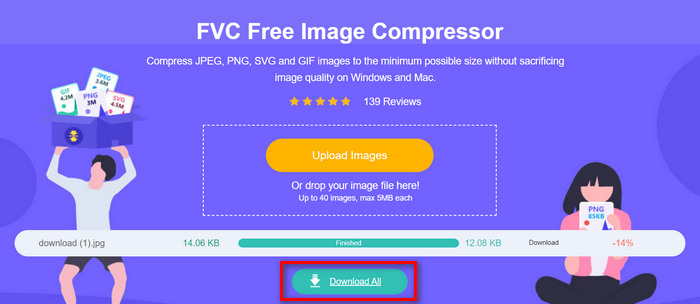 Téléchargement gratuit du compresseur d'images FVC