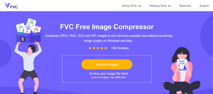 Fvc Free Image Compress העלה תמונות