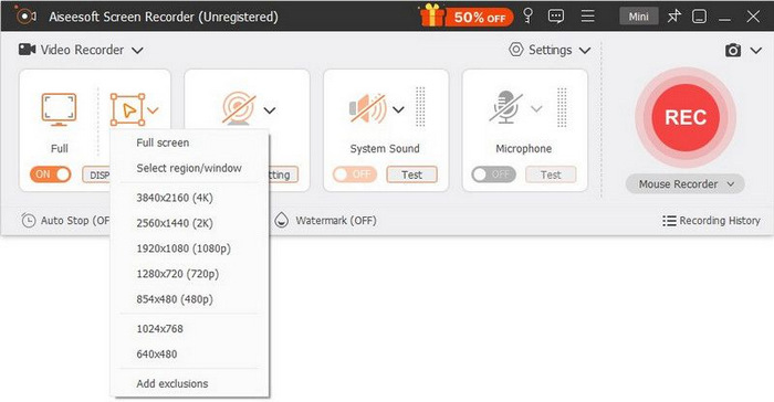 Fvc-schermrecorder Ppt naar Mp4 Klik op de opnameknop