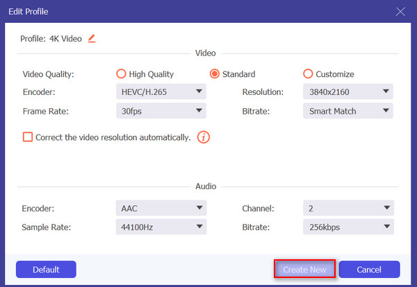 Fvc Video Converter Ultimate กำหนดรูปแบบเอง