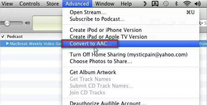 iTunes Mp4 în Aac