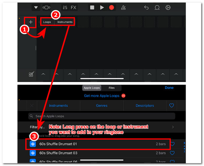 Loop of instrument toevoegen