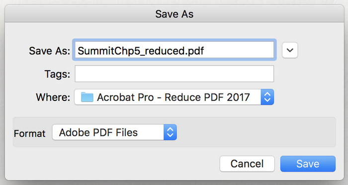 Adobe Acrobat Compress PDF Save