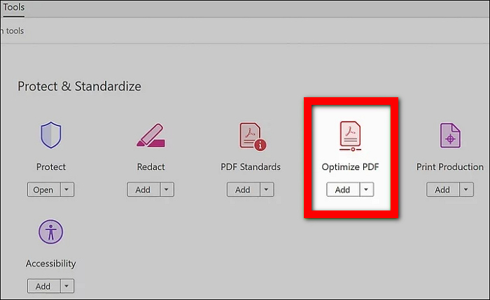 Adobe Comprimi PDF Adobe Acrobat Ottimizza Opzione