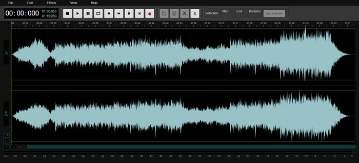 適用於 Mac 的音訊編輯器 Audiomass