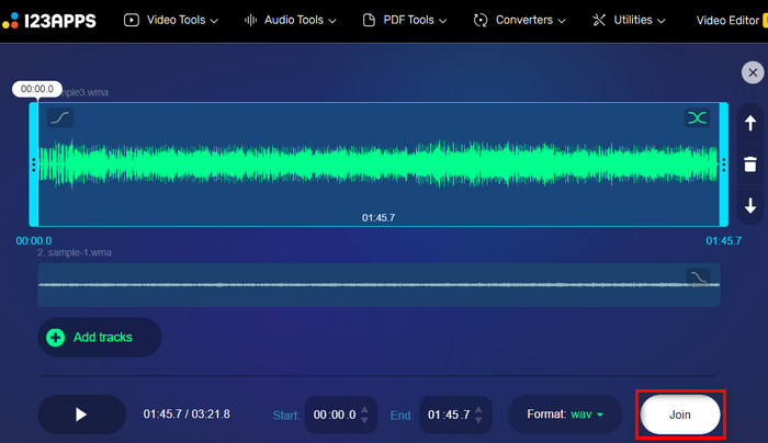 รวมไฟล์ WMA Apps123 เข้าร่วม