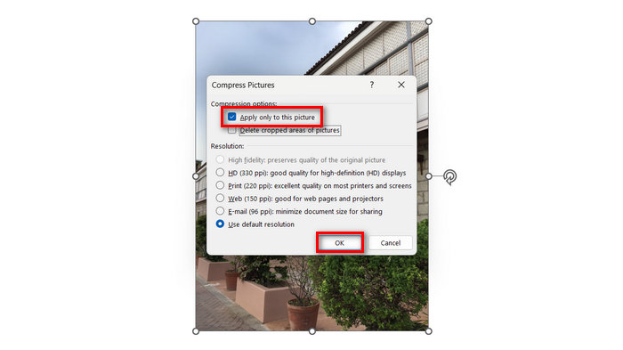 Compress Photos in Powerpoint Resolution