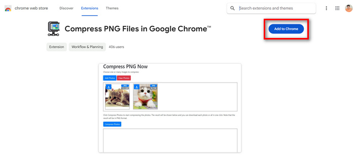 Comprimi Png Aggiungi a Chrome