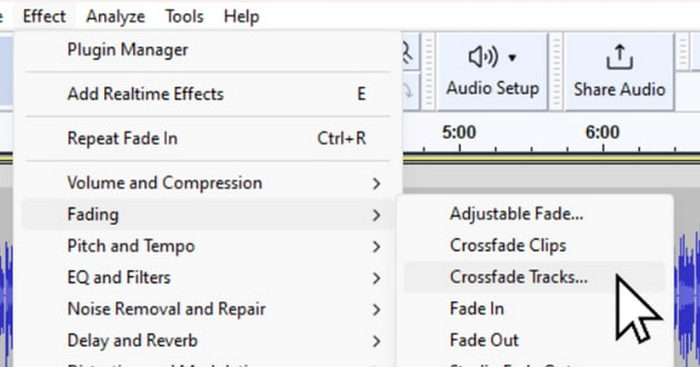 Crossfade בחרו Crossfade Tracks