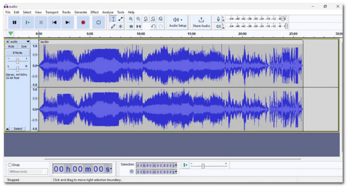 Audacity'yi İndirin ve Açın