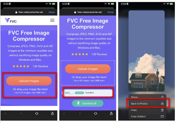 Fvc compressore di immagini gratuito iPhone