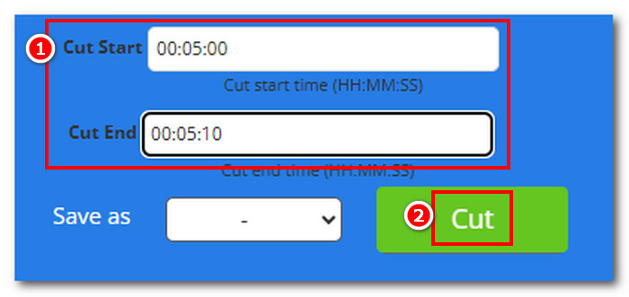 input Cut Start And End