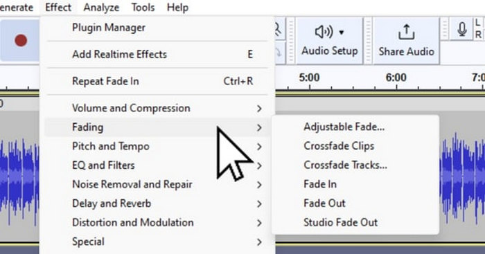 Linear Fade Effect Fading