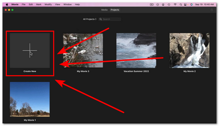 เปิด imovie บน Mac