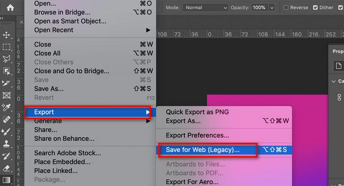 Photoshop Save For Web