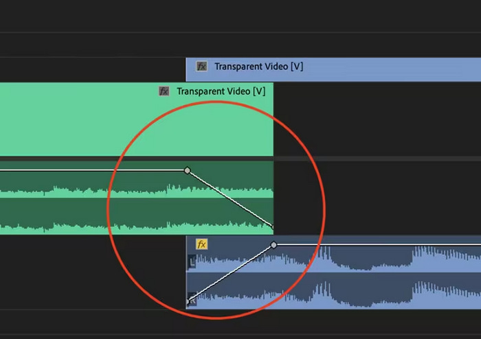 كسب الصوت المستمر في Premiere Pro Fade Audio