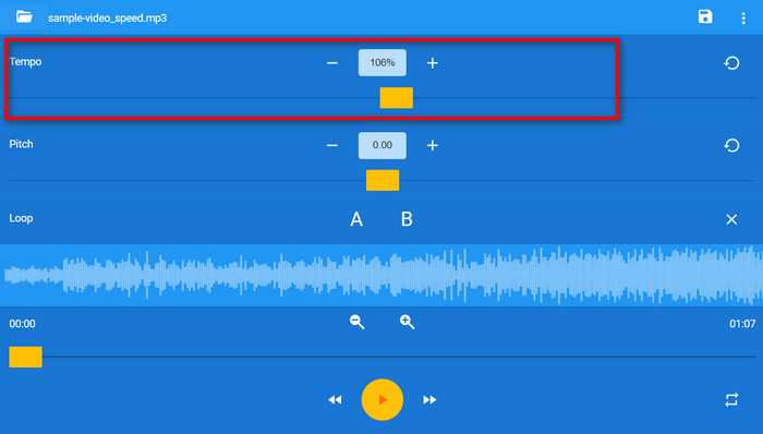 Ubrzajte Audio Music Speed Changer Promijenite brzinu zvuka